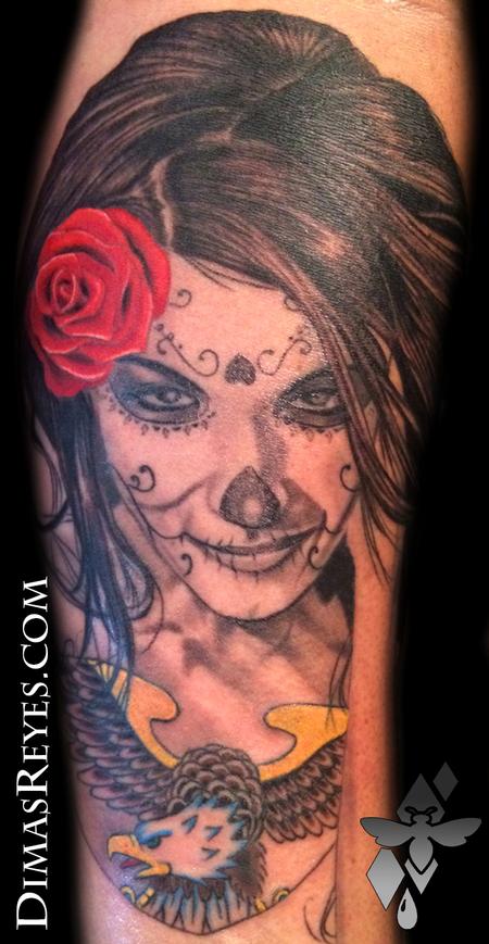 Tattoos - Day of the Dead Girl Tattoo - 117841